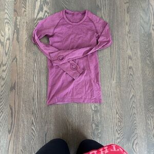 Lululemon Run: Swiftly Tech Long Sleeve Heathered Plum Size 4 DISCONTINUED COLOR